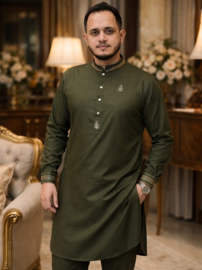 ঈদ প্রিমিয়াম লাক্সারি কাবলি চেরি কটন আইকন-৩ (কালার-অলিভ)