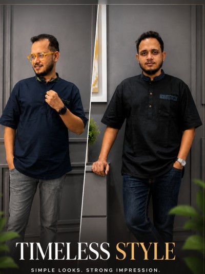 রেমি কটন কাতুয়া (কালার-নেভি ব্লু+ কালো )