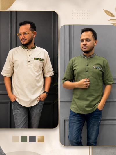 রেমি কটন কাতুয়া (কালার-ক্রিম + কাঁচা অলিভ)