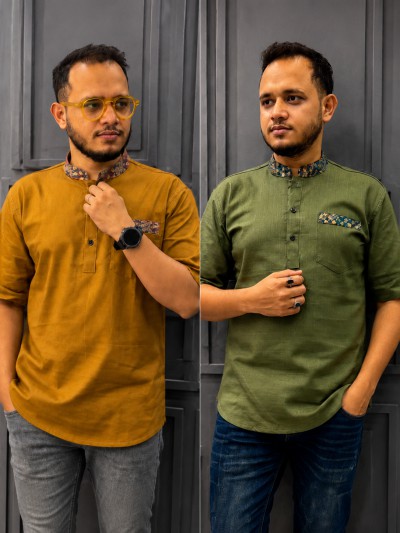 রেমি কটন কাতুয়া (কালার-কাঁঠালি+কাঁচা অলিভ)