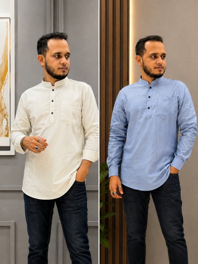 রেমি কটন কাতুয়া (কালার-ক্রিম+আকাশী)